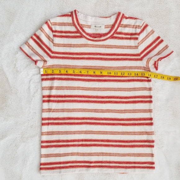 NWT Madewell | striped knit shrunken t - Picture 1 of 7